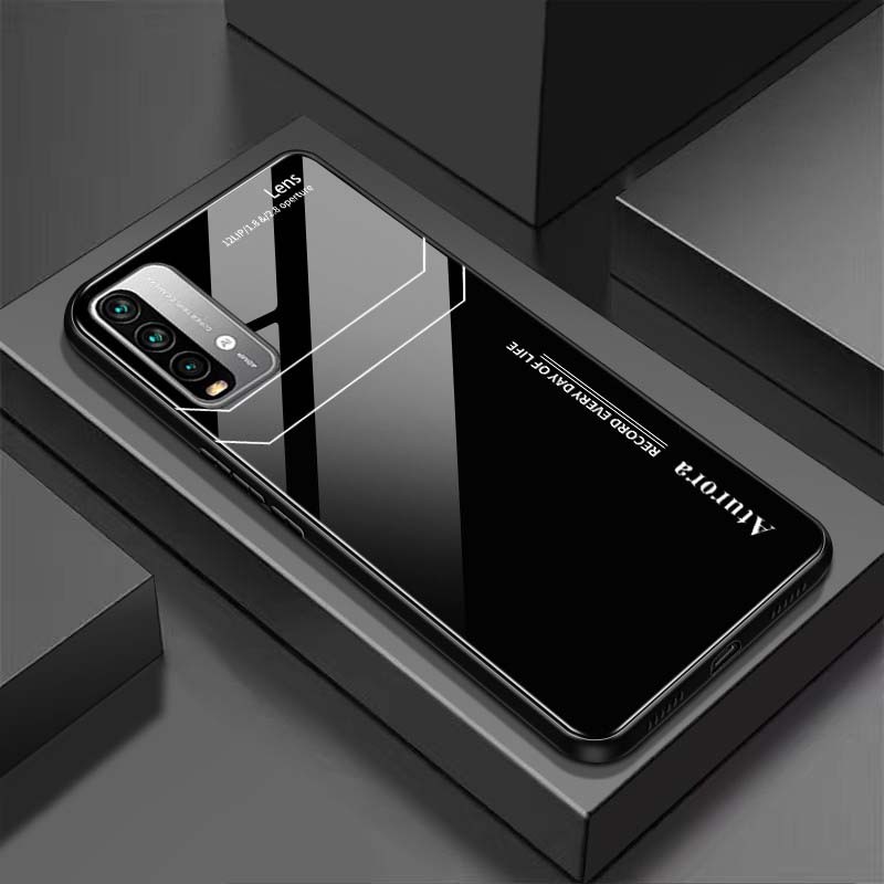 Ốp Lưng XIAOMI REDMI 9T, POCO M3 Mặt Lưng Kính Cường Lực Sáng Bóng