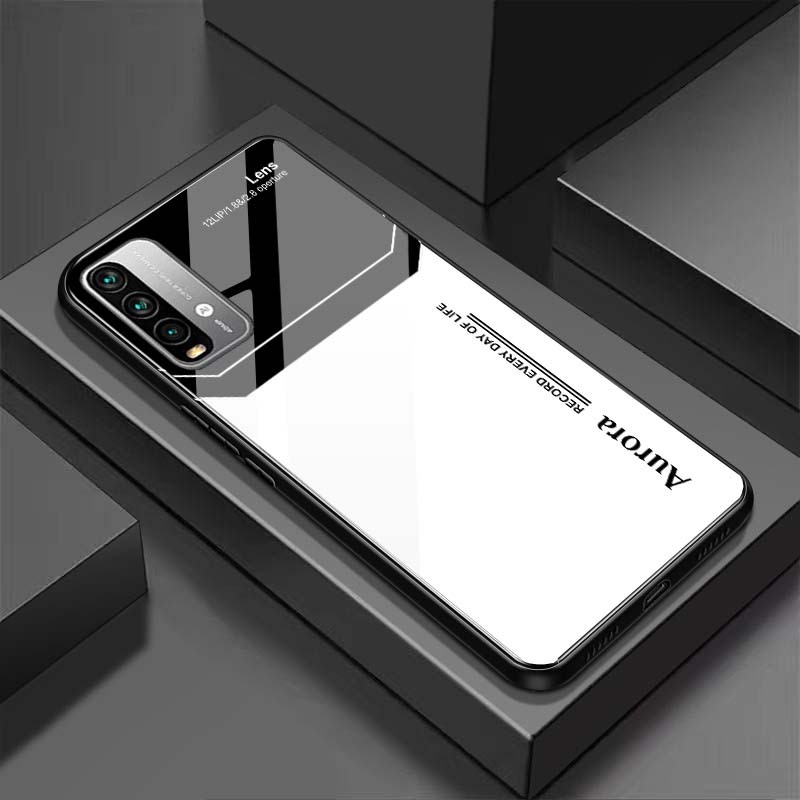 Ốp Lưng XIAOMI REDMI 9T, POCO M3 Mặt Lưng Kính Cường Lực Sáng Bóng