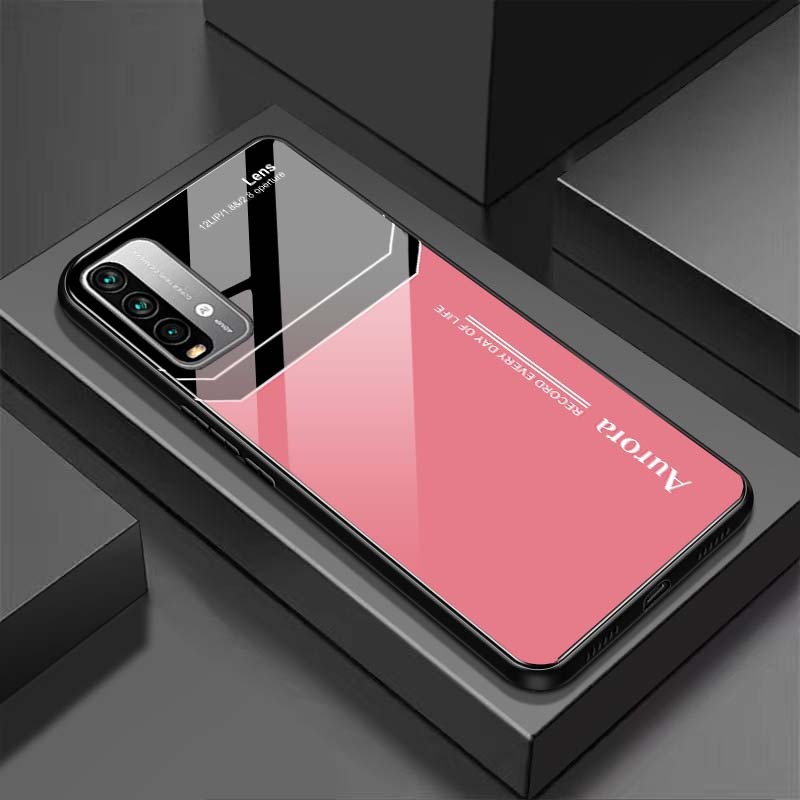 Ốp Lưng XIAOMI REDMI 9T, POCO M3 Mặt Lưng Kính Cường Lực Sáng Bóng