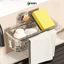 Kệ đựng đồ rửa bát chén cốc hút treo tường vân kim cương có chỗ để giẻ lau, khay hứng nước tiện lợi