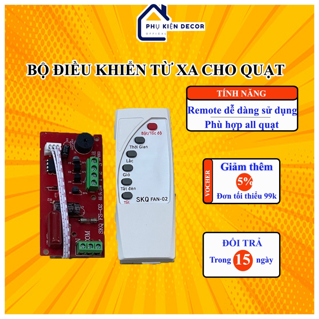 Bộ Mạch Điều Khiển Từ Xa Cho Quạt, Hàng Loại 1 Biến Tất cả Quạt Thường ...