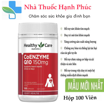 Viên uống bổ tim Úc Healthy Care CoEnzyme Q10 150mg 100 Viên - Úc