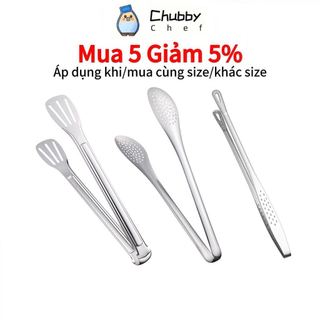 Kẹp gắp thức ăn Inox 23cm - 36cm Cao cấp Chống Gỉ Chống Nóng Siêu bền Chắc Chắ Chubby Chef kẹp gắp đa năng