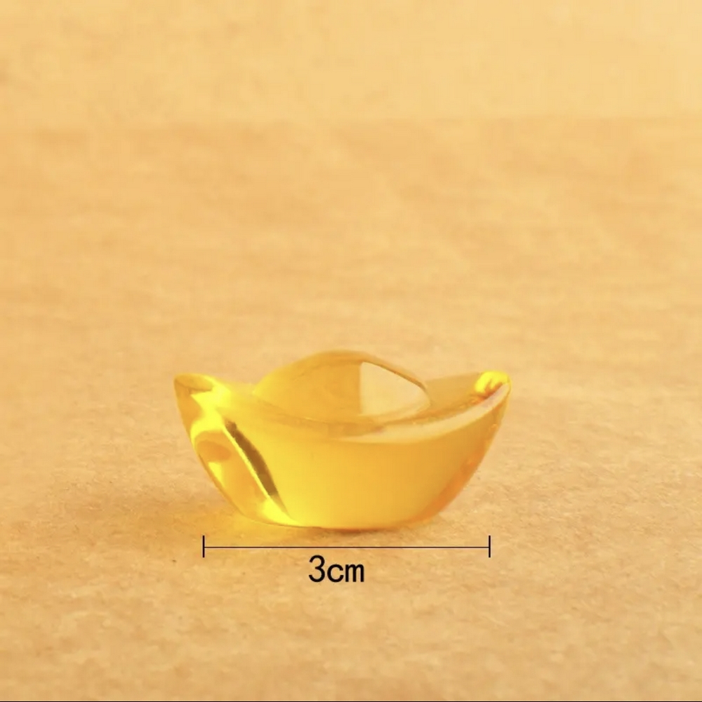 ⭐RƯỚC LỘC⭐ Túi 100 Thỏi Vàng Thủy Tinh Pha Lê Nhí 1.4mm Kim Nguyên Bảo - Đặt Bàn Thờ Thần Tài - Phong Thủy Thần Tài