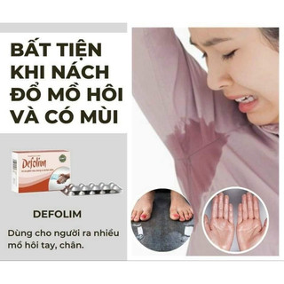 ✅ [Chính Hãng] Viên Giảm Tiết Mồ Hôi DEFOLIM – Hỗ Trợ Giảm Mồ Hôi Trộm