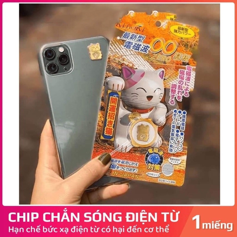 Chip Ngăn Bức Xạ Điện Từ HiToKi Nhật Bản( Mèo Thần Tài) Chính Hãng