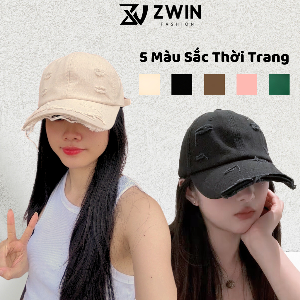 Mũ Lưỡi Trai Rách Tua Rua Nón Kết Bụi Chất Vải Kaki Form Mềm Thể Thao ...