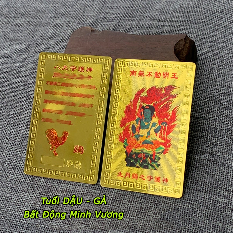 ⭐RƯỚC LỘC⭐ Kim Bài Phật Bản Mệnh - TUỔI DẬU - BẤT ĐỘNG MINH VƯƠNG bỏ túi ví, ốp đt, Bình An May Mắn