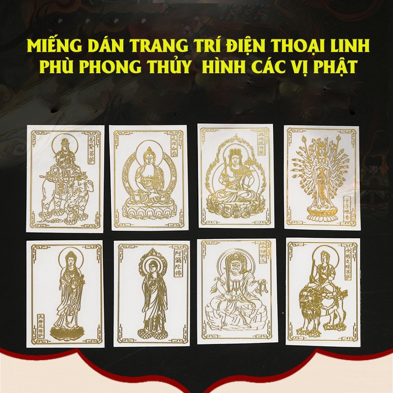 Miếng dán điện thoại hình phật bản mệnh, phù hợp các dòng điện thoại máy tính bảng.