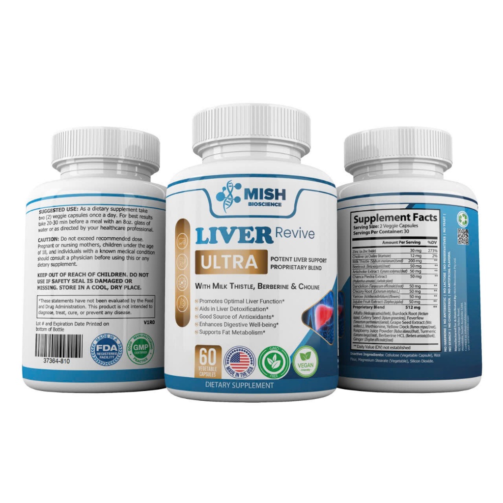Mishbio Liver Revive ULTRA – Giải Độc Và Phục Hồi Gan Hiệu Quả