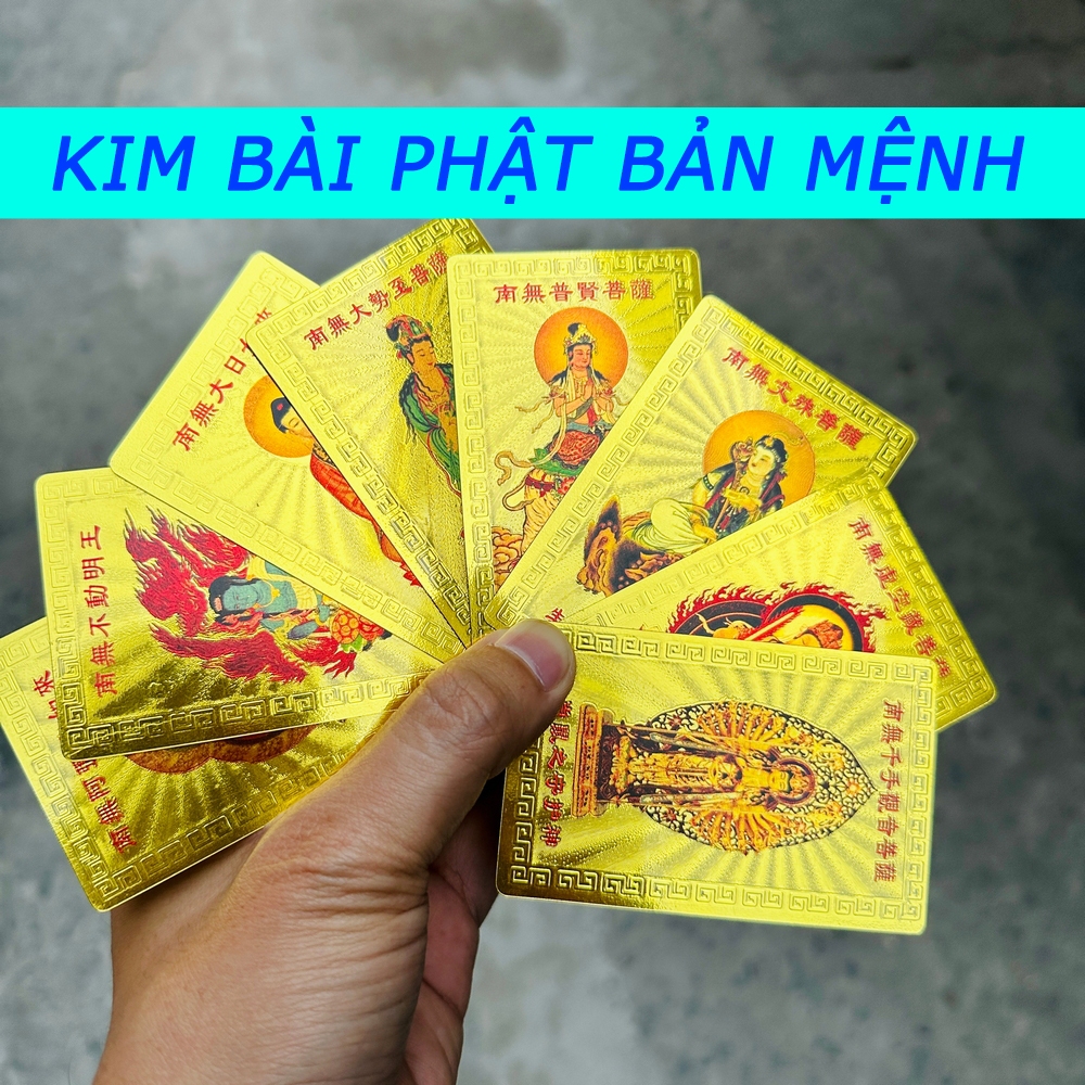 ⭐RƯỚC LỘC⭐ Kim Bài Phật Bản Mệnh 12 Con Giáp Bằng Nhôm Cao Cấp, Mang Lại May Mắn, Bình An