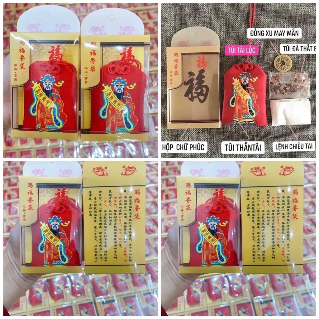 [Siêu Sale] [HÀNG SẴN] Túi thần tài - túi tài lộc để bóp ví [Đã Khai Quang]