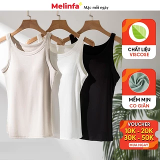 Áo ba lỗ nữ có đệm ngực CAO CẤP vải Cotton + Viscose tự nhiên mềm mại thoáng mát mặc nhà, mặc chạy bộ tập gym mã VAA0403