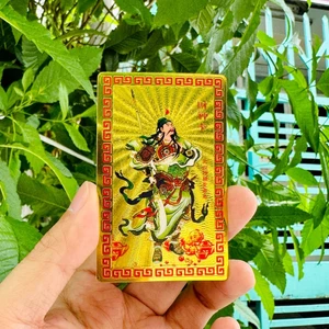 Kim Bài Quan Công ( Quan Thánh Đế Quân ) Thẻ Bài Bình An - Công Danh - May Mắn