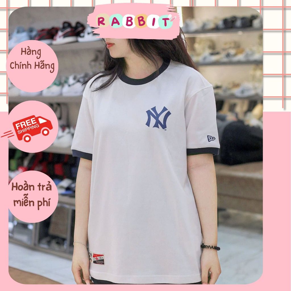 Áo Thun New Era x MLB NY Kem Bo Viền Đen CODE: 11929727 | Rabbit ...