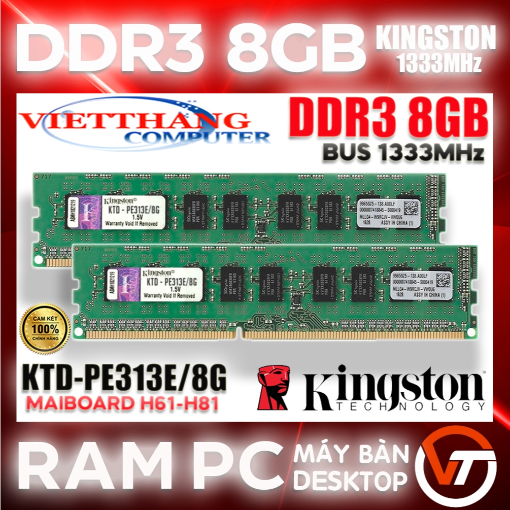 Kingston KTD-PE313E/8G Mémoire RAM 8 Go 1333 MHz ECC Module