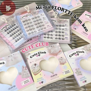 [FLORTTE] Mi Giả Sẵn Keo Flortte, Mi cụm Sẵn Keo Thạch Silicon Trong suốt, Tiện lợi CUTE CLUB