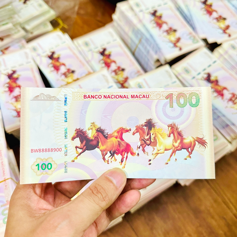 ⭐XÃ KHO⭐ Tiền Mã Đáo Thành Công Macao Lưu Niệm Hình Con Ngựa và Cá Chép Vượt Vũ Môn Lì Xì Tết Ý Nghĩa