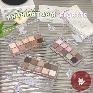 [FLORTTE] Bảng Phấn Mắt Flortte 10 Ô Nhũ lì Cô Gái Mộng mơ Girls Dormitory Series Eyes Palette