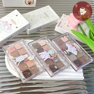[FLORTTE] Bảng Phấn Mắt Flortte 10 Ô Nhũ lì Cô Gái Mộng mơ Girls Dormitory Series Eyes Palette