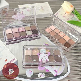 [FLORTTE] Bảng Phấn Mắt Flortte 10 Ô Nhũ lì Cô Gái Mộng mơ Girls Dormitory Series Eyes Palette
