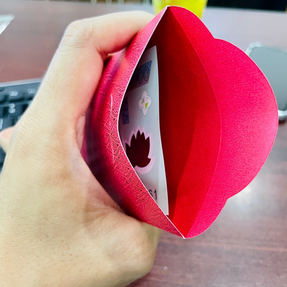 Bao Lì Xì Con ép kim nhũ vàng lì xì Tết
