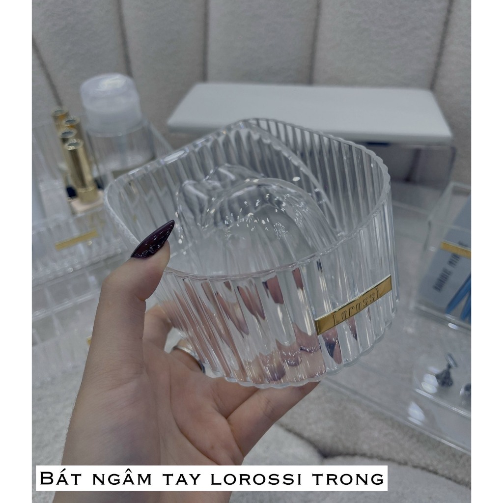 Bát ngâm tay meka trong suốt, bát ngâm tay làm nail cao cấp, hàng chuẩn loại 1