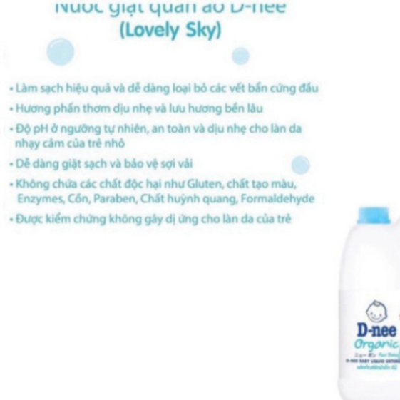 Nước giặt quần áo em bé Dnee 3000ml - Nước Giặt Xả Thái Lan 2 In 1 Hãng Chính Hãng hanzomart