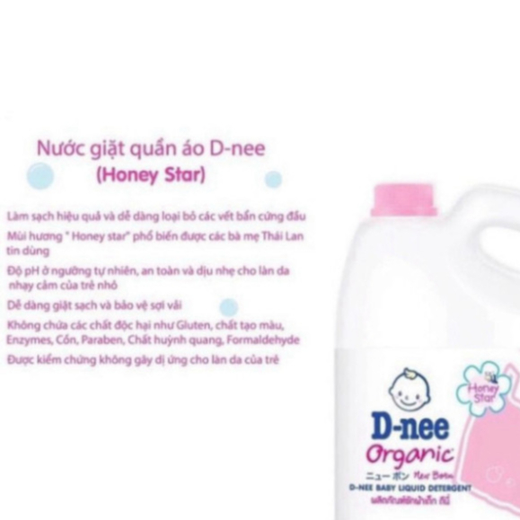 Nước giặt quần áo em bé Dnee 3000ml - Nước Giặt Xả Thái Lan 2 In 1 Hãng Chính Hãng hanzomart
