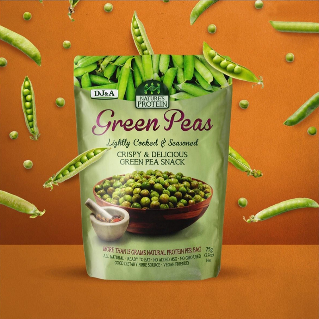 Ảnh Đậu Hà Lan sấy giòn DJ&A - 75g  - cung cấp protein, chất xơ cho cơ thể, Đậu Hà lan sấy tết, Snack đậu sấy, ăn vặt 1