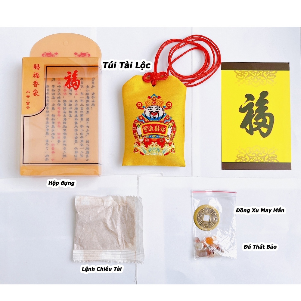 ⭐XÃ KHO⭐ Túi Tài Lộc ( Túi Thần Tài Vàng Khai Lộc ) ĐÃ KHAI QUANG