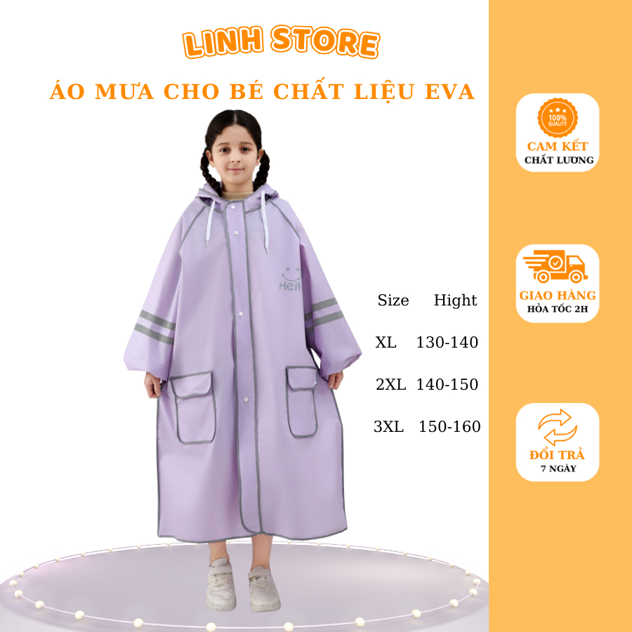 áo mưa cho bé lớn