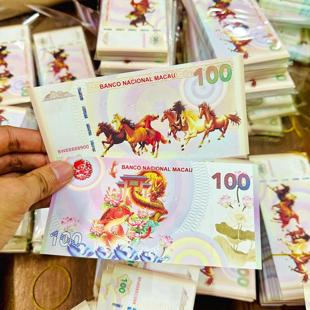 ⭐XÃ KHO⭐ Combo 13 Tờ Tiền Hình Mã Đáo Thành Công Macau Lưu Niệm Số Seri Đẹp VIP (Sảnh Rồng, FULL 0-9, Taxi 68-79)
