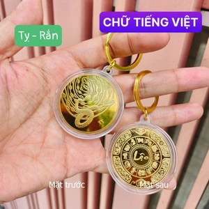 Móc khóa xu 12 con giáp TUỔI RẮN ý nghĩa phong thủy làm quà tặng