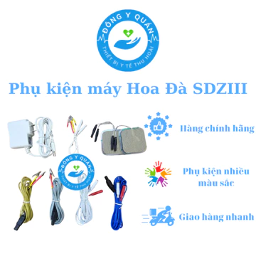 ( Hỗ trợ VAT)Phụ kiện máy Điện châm Hoa Đà 3- hàng chính hãng- dây châm cứu- dây nối điện xung- cặp dán xung- củ nguồn