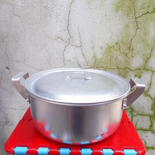 Xoong nồi nhôm vành mini nấu canh, kho cá kích thước 17cm