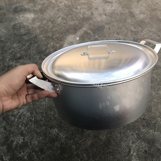 Xoong nồi nhôm vành mini nấu canh, kho cá kích thước 17cm