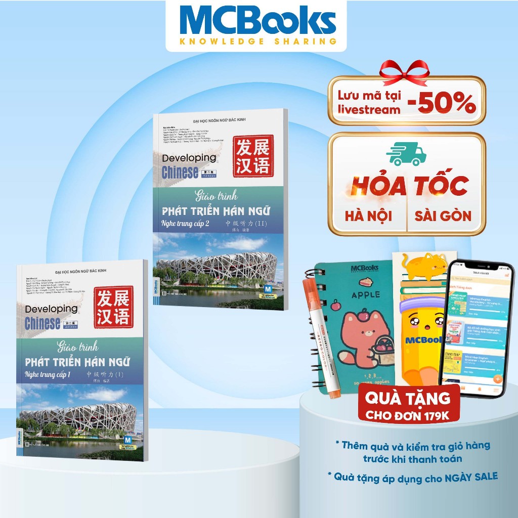 Sách - Combo Giáo trình phát triển hán ngữ nghe trung cấp - Phân loại lẻ/combo