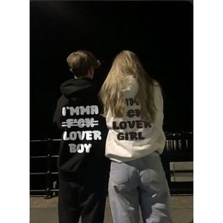 Áo hoodie , áo đôi sweater nam nữ LOVER BOY LOVER GIRL chất cotton cao cấp dày dặn mặc cùng người yêu thu đông [A083]