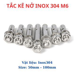Tắc kê Inox, Bulong nở Inox, Nở Inox 304 size 6 ly dùng cờ lê 10 để mở