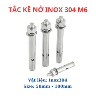 Tắc kê Inox, Bulong nở Inox, Nở Inox 304 size 6 ly dùng cờ lê 10 để mở