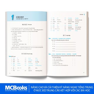 Sách - Giáo trình phát triển hán ngữ nghe trung cấp 2 - Kèm app MCBooks