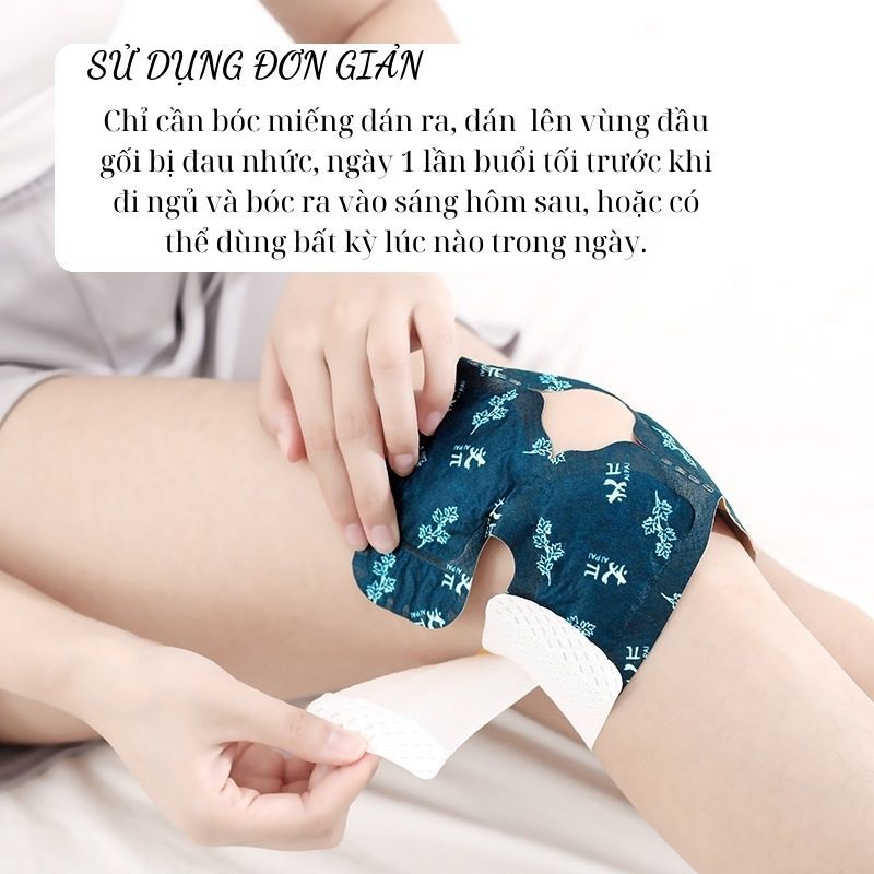 Giảm đau khớp gối do thoái hóa, gai xương, viêm khớp, chấn thương... miếng dán sưởi nhiệt thảo dược