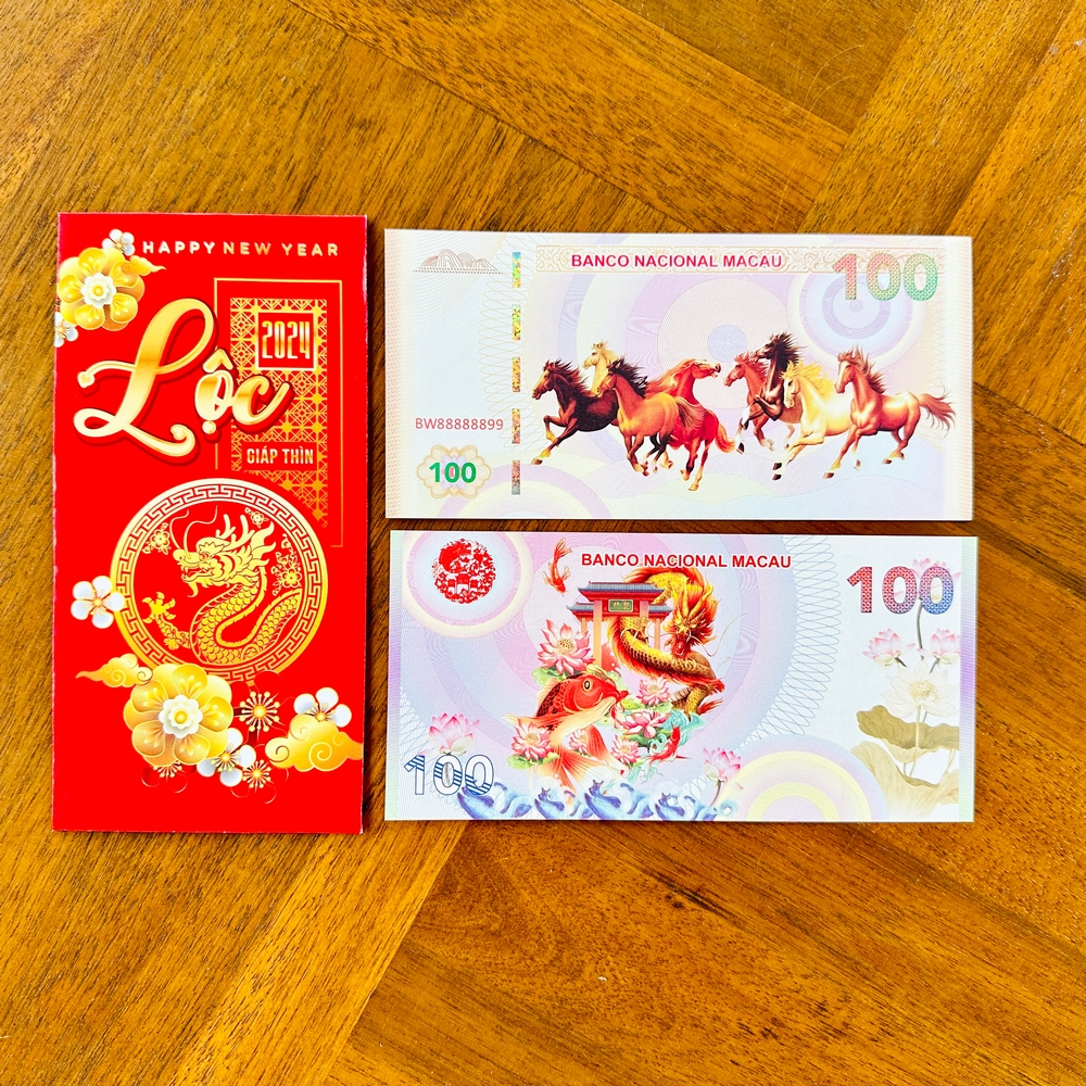 ⭐XÃ KHO⭐ SỈ 10 Tờ Tiền Ngựa Mã Đáo Thành Công Kỉ Niệm Do Macau Phát Hành - Có Bảo An - Lì Xì Quà Tặng Tết