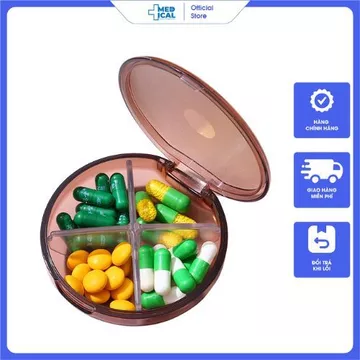 Hộp đựng thuốc mini, chia thuốc uống theo ngày, phân loại thuốc, dễ dàng mang theo sử dụng mọi lúc..