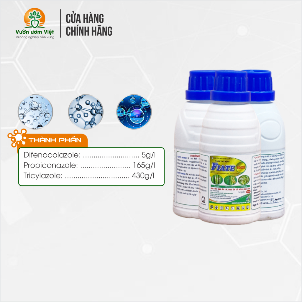 Thuốc trừ bệnh cây trồng Fiate 600SE chuyên trị rỉ sắt, thán thư, cháy bìa lá, đạo ôn - 100ml