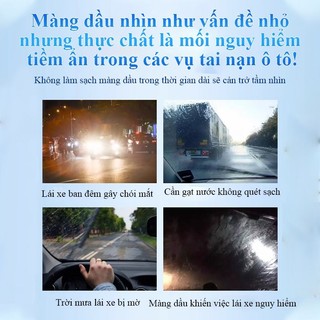 Bình Xịt Tẩy Màng Dầu Kính Xe 280ml | Tẩy Ố Kính Ô Tô Xe Máy, Làm Sạch Cặn Nước Chống Chói