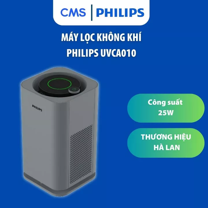 Máy lọc không khí PHILIPS UVC cao cấp, lọc sạch 99,97% vi khuẩn, công suất 25W, diện tích 25m2