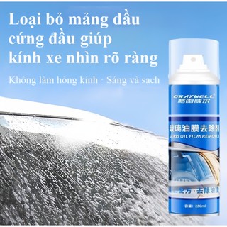 Bình Xịt Tẩy Màng Dầu Kính Xe 280ml | Tẩy Ố Kính Ô Tô Xe Máy, Làm Sạch Cặn Nước Chống Chói