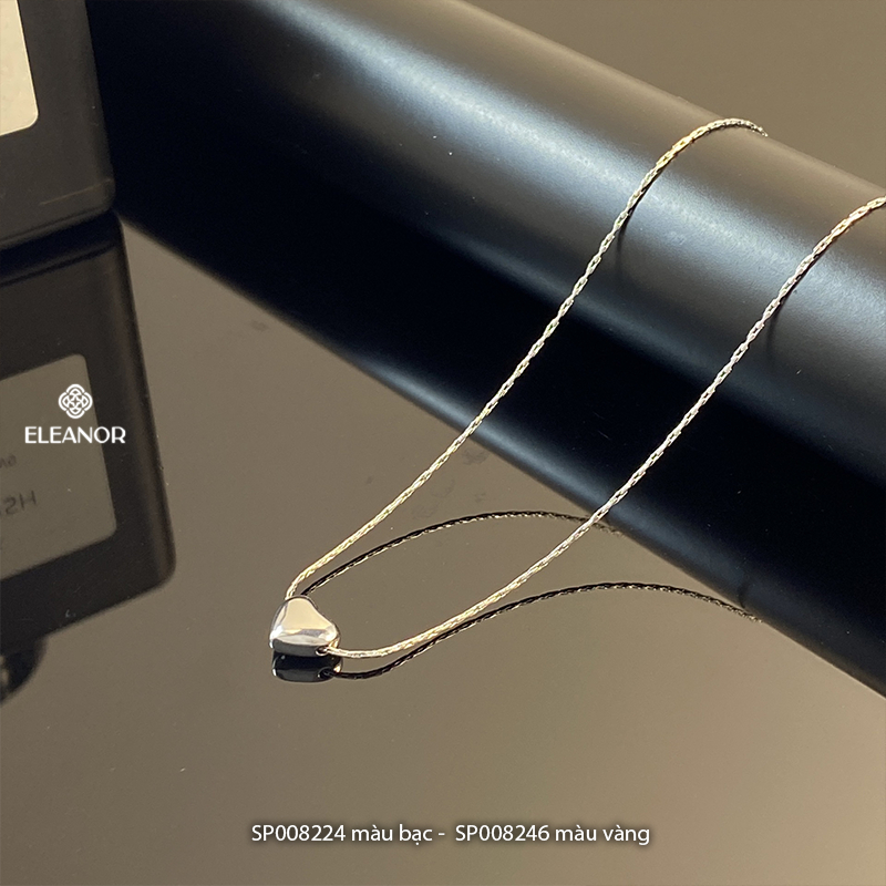 Dây chuyền nữ titan Eleanor Accessories thiết kế hình trái tim vòng cổ basic phụ kiện trang sức 8224
